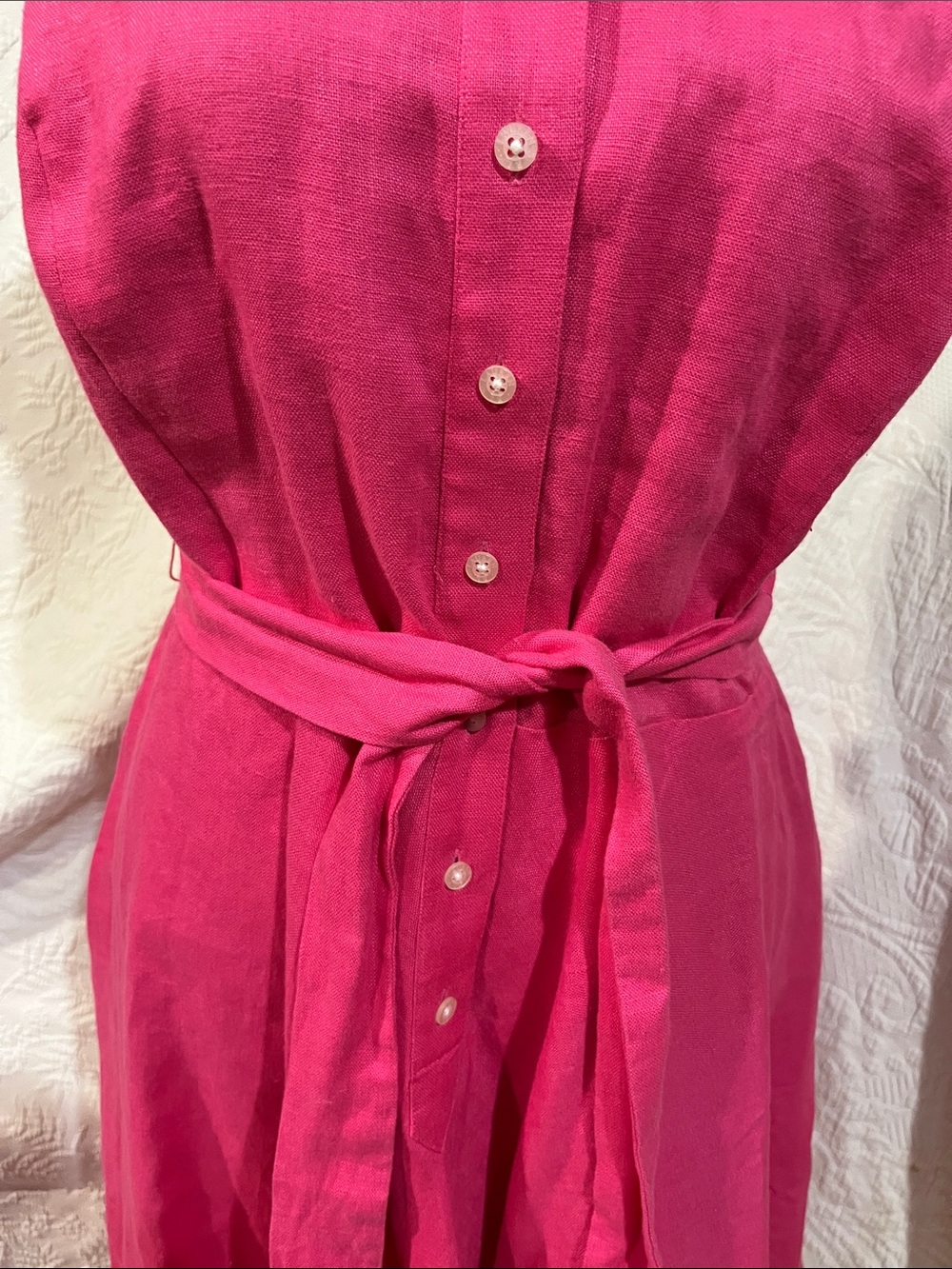 Lauren Ralph Lauren linen halter shirt dress, size 8 - Picture 4 of 13